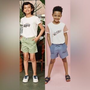 Maison Me Maisonette Trevor and Leon chino and terry shorts